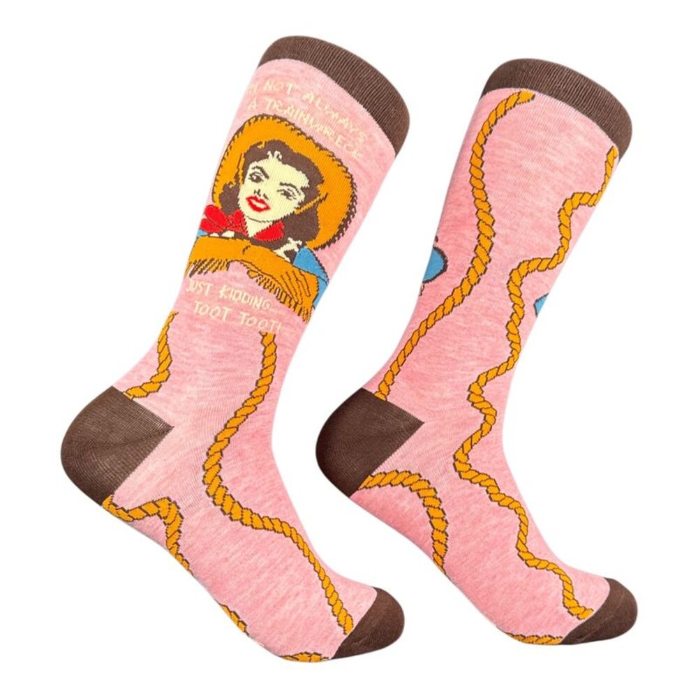 Im Not Always A Trainwreck Socks Funny Sarcastic Footwear For Ladies